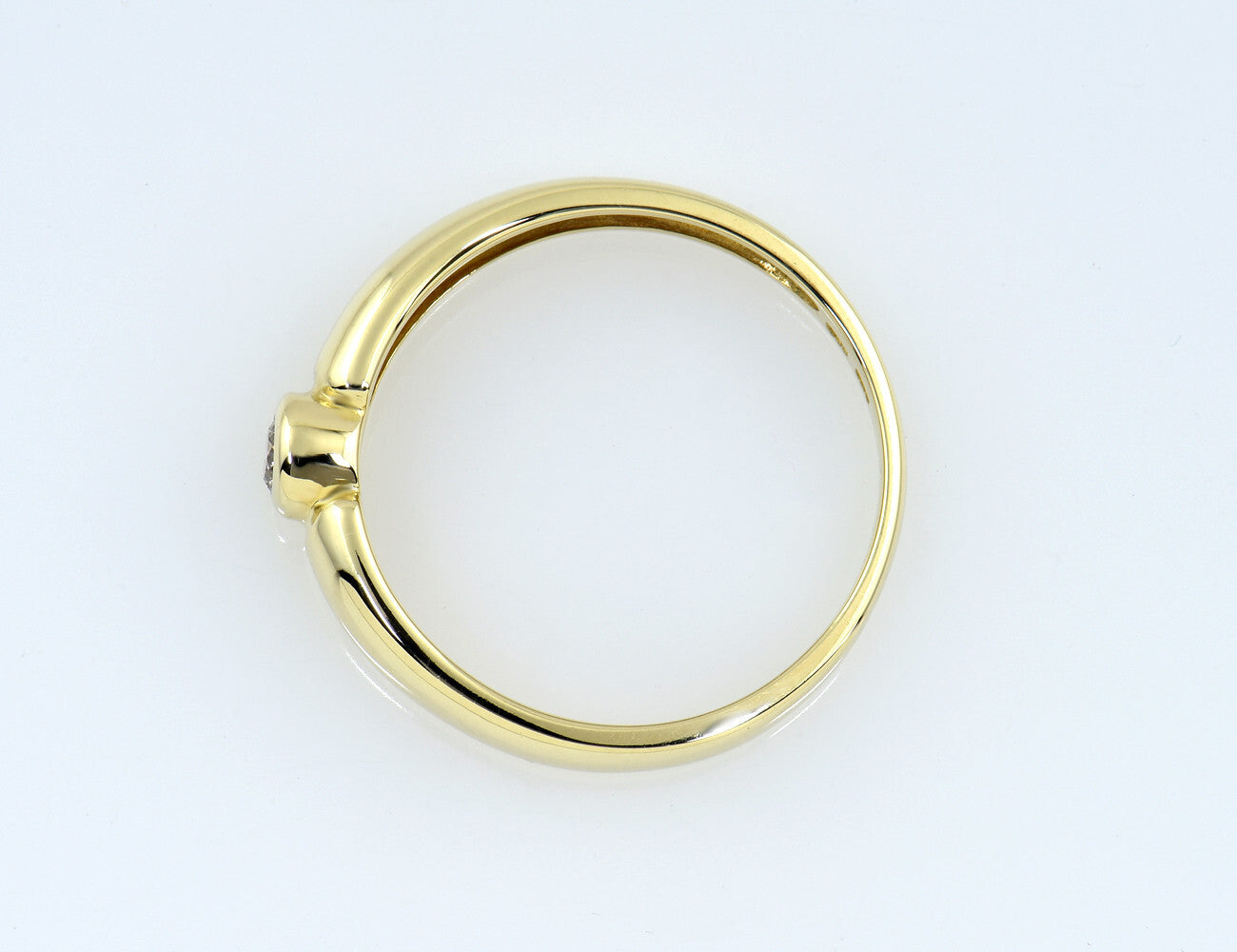 Diamant Solitär Ring 585/000 Gelbgold 14 K Brillant 0,10 ct