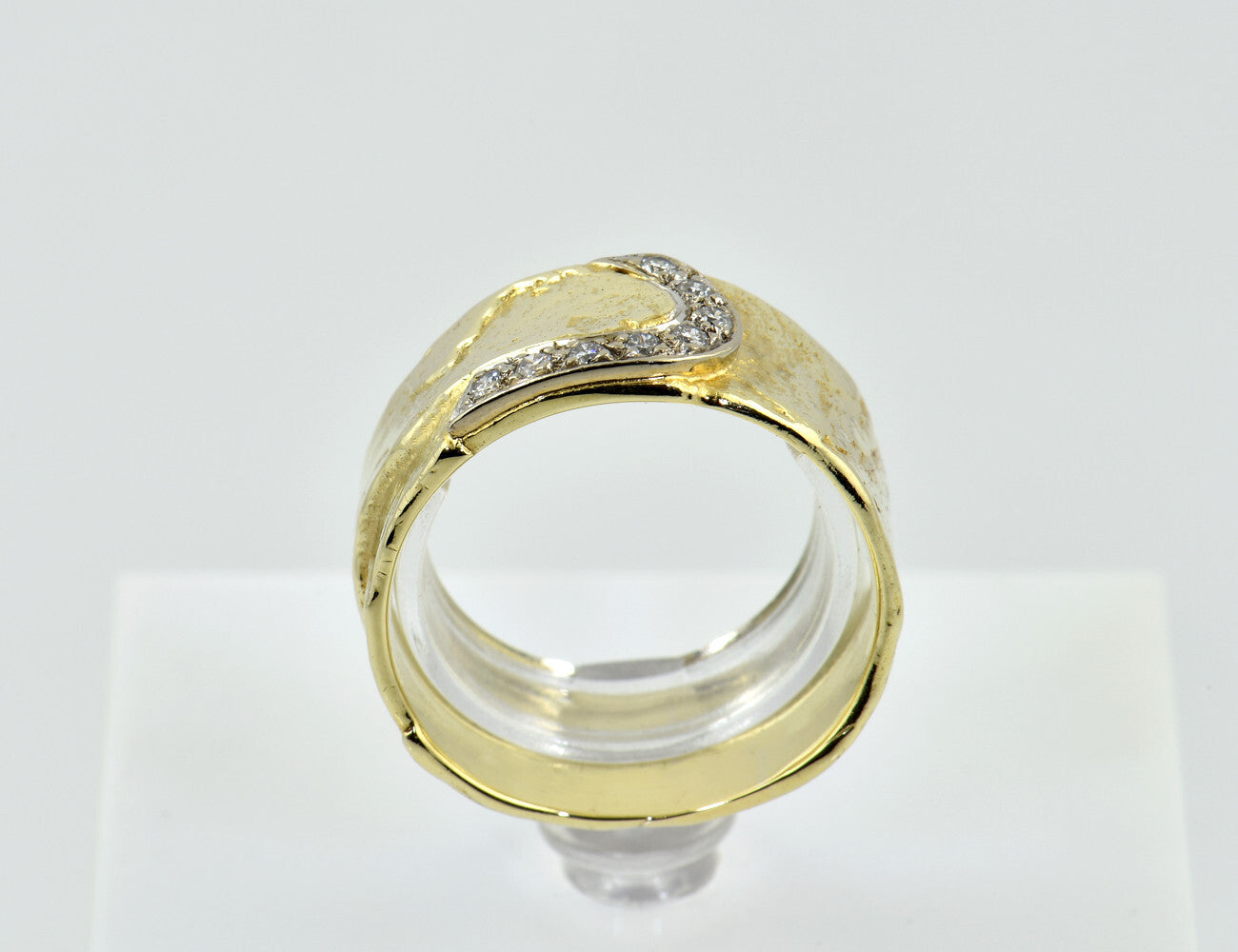 Diamant Ring 585/000 14 K Gelbgold 8 Brillanten zus. 0,10 ct