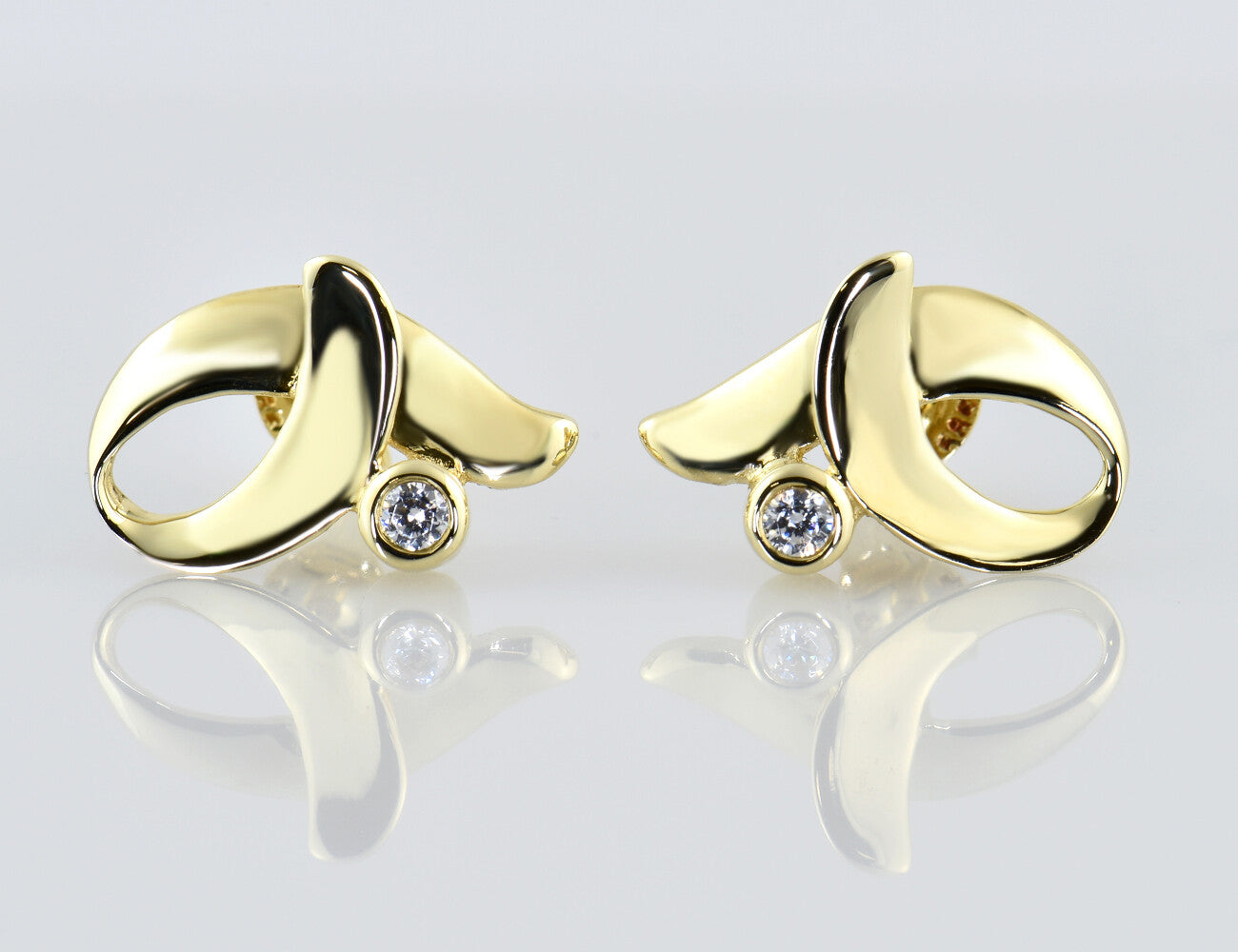 Ohrstecker 585/000 14 K Gelbgold Zirkonia