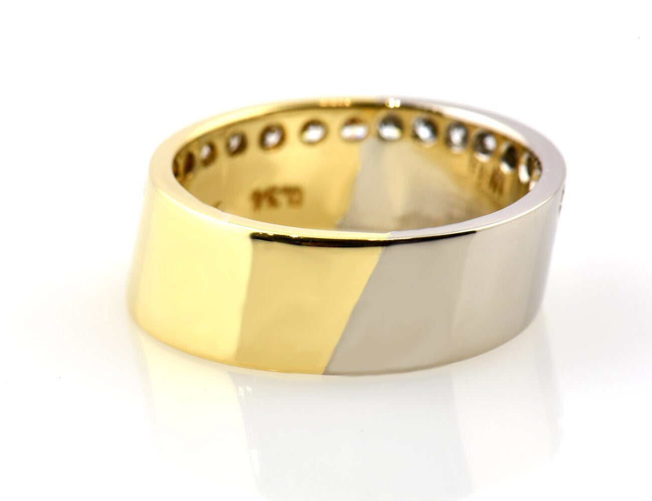 Diamant Ring 750/000 18 K Gelbgold/Weißgold 16 Brillanten zus. 0,34 ct