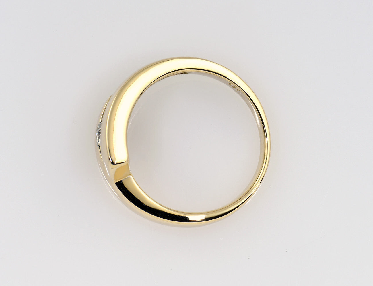 Diamant Ring 585/000 14 K Gelbgold  Brillant 0,14 ct