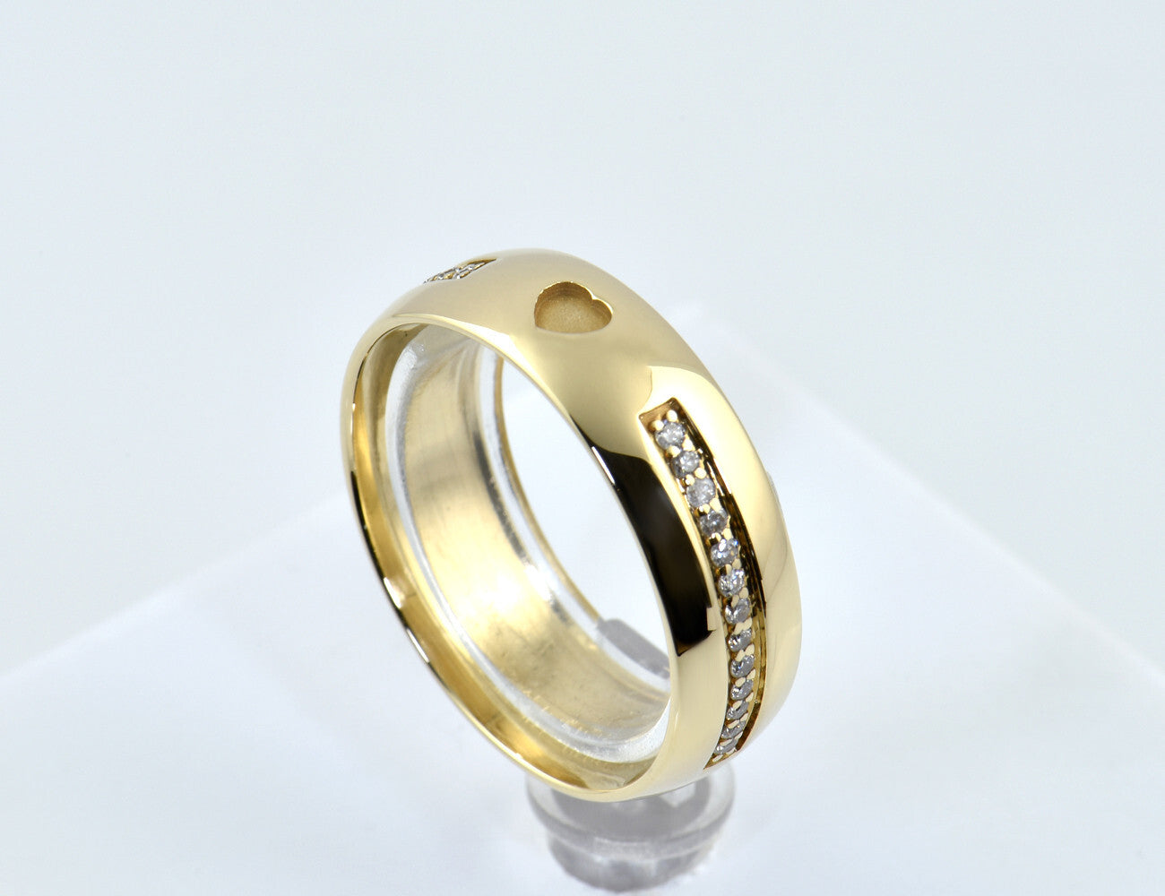 Diamant Ring 585/000 14 K Gelbgold 26 Brillanten zus. 0,25 ct