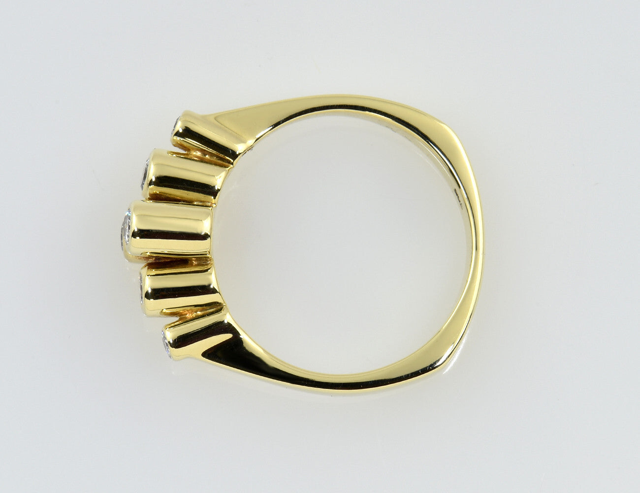 Diamant Ring 585/000 14 K Gelbgold 6 Brillanten zus. 0,34 ct