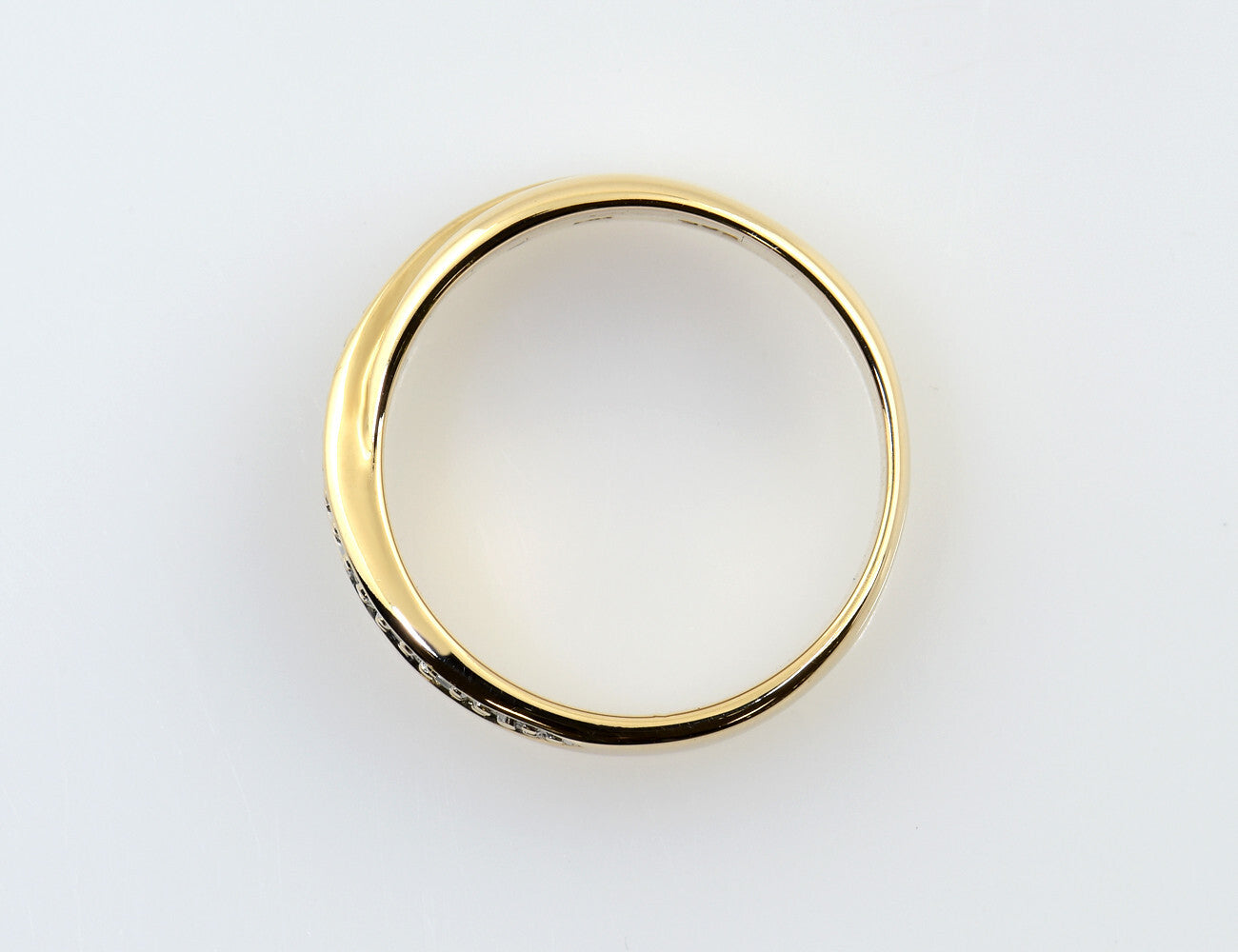 Diamant Ring 585/000 14 K Gelbgold 10 Diamanten zus. 0,10 ct
