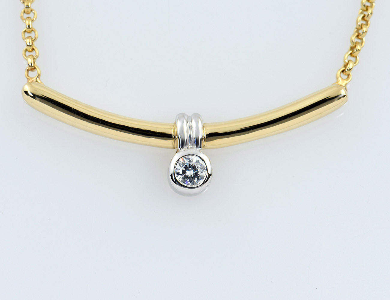 Kette 333/000 8 K Gelbgold Collier Zirkonia 40 cm lang