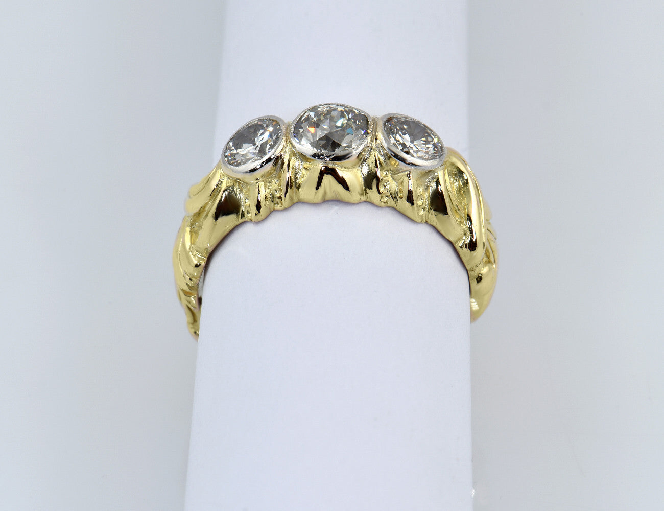 Diamant Ring 585/000 14 K Gelbgold 3 Diamanten zus. 2,15 ct