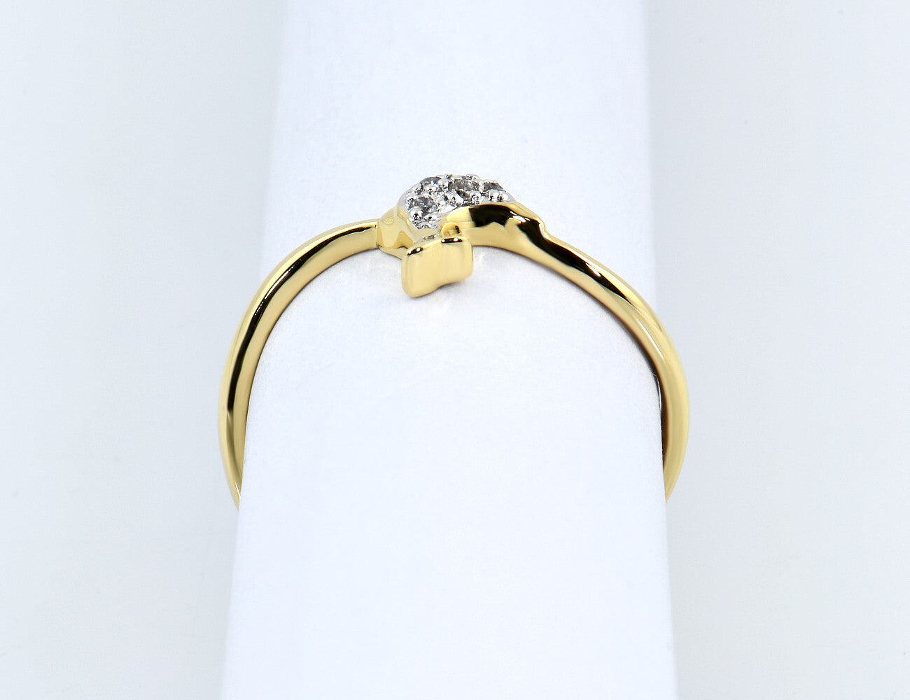 Diamant Ring 750/000 18 K Gelbgold 5 Brillanten zus. 0,04 ct