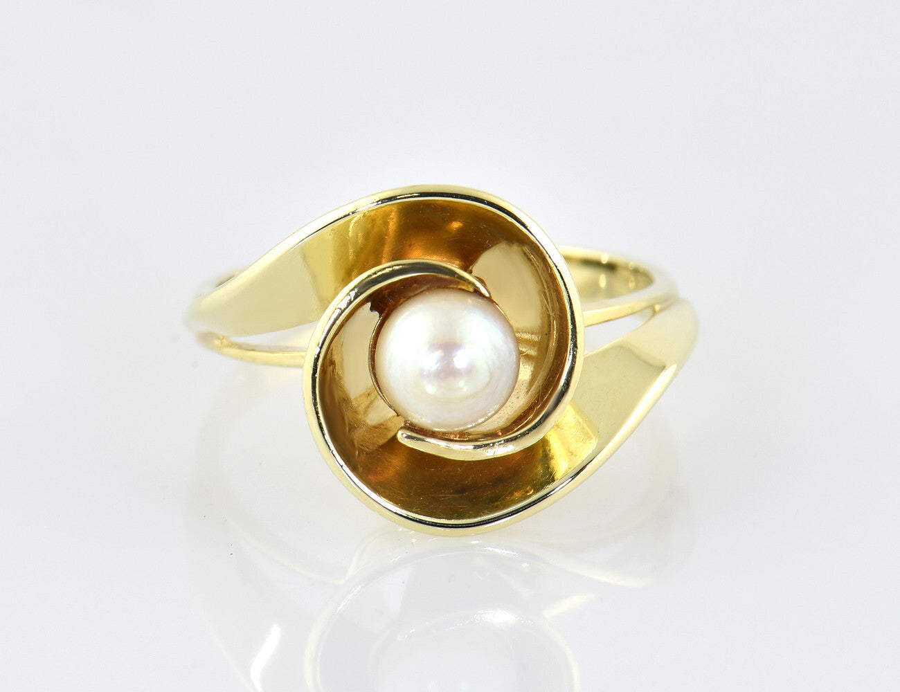 Ring Akoya-Perle 585/000 14 K Gelbgold