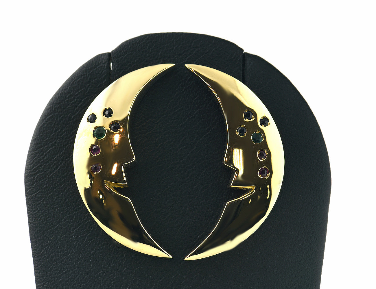 Ohrstecker  Rubin, Smaragd, Saphir 585 14 K Gelbgold