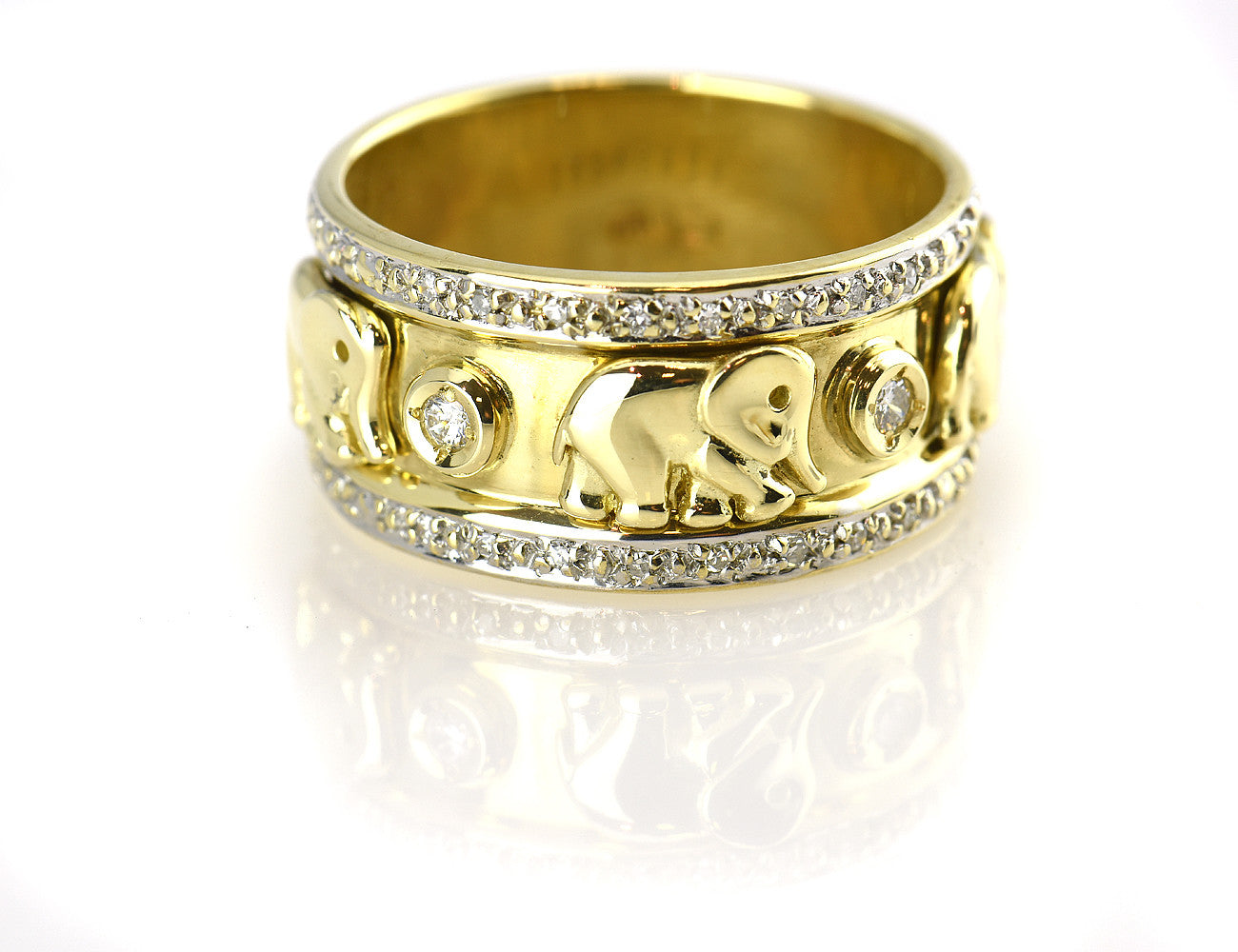Diamant Ring 585 14 K Gelbgold 18 Diamanten zus. 0,22 ct