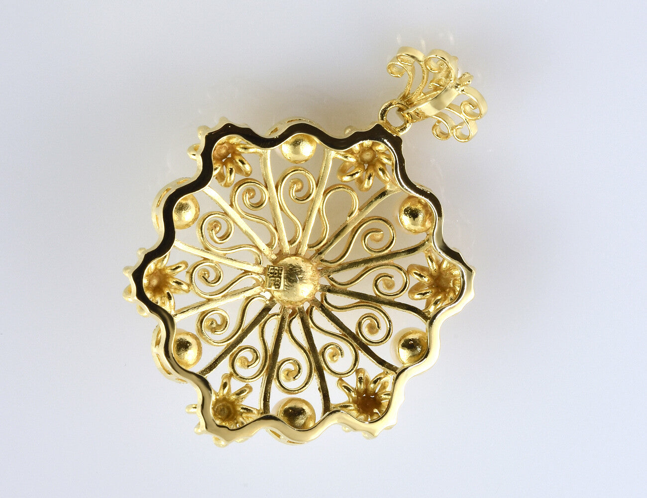Anhänger 8 Perlen 585/000 14 K Gelbgold
