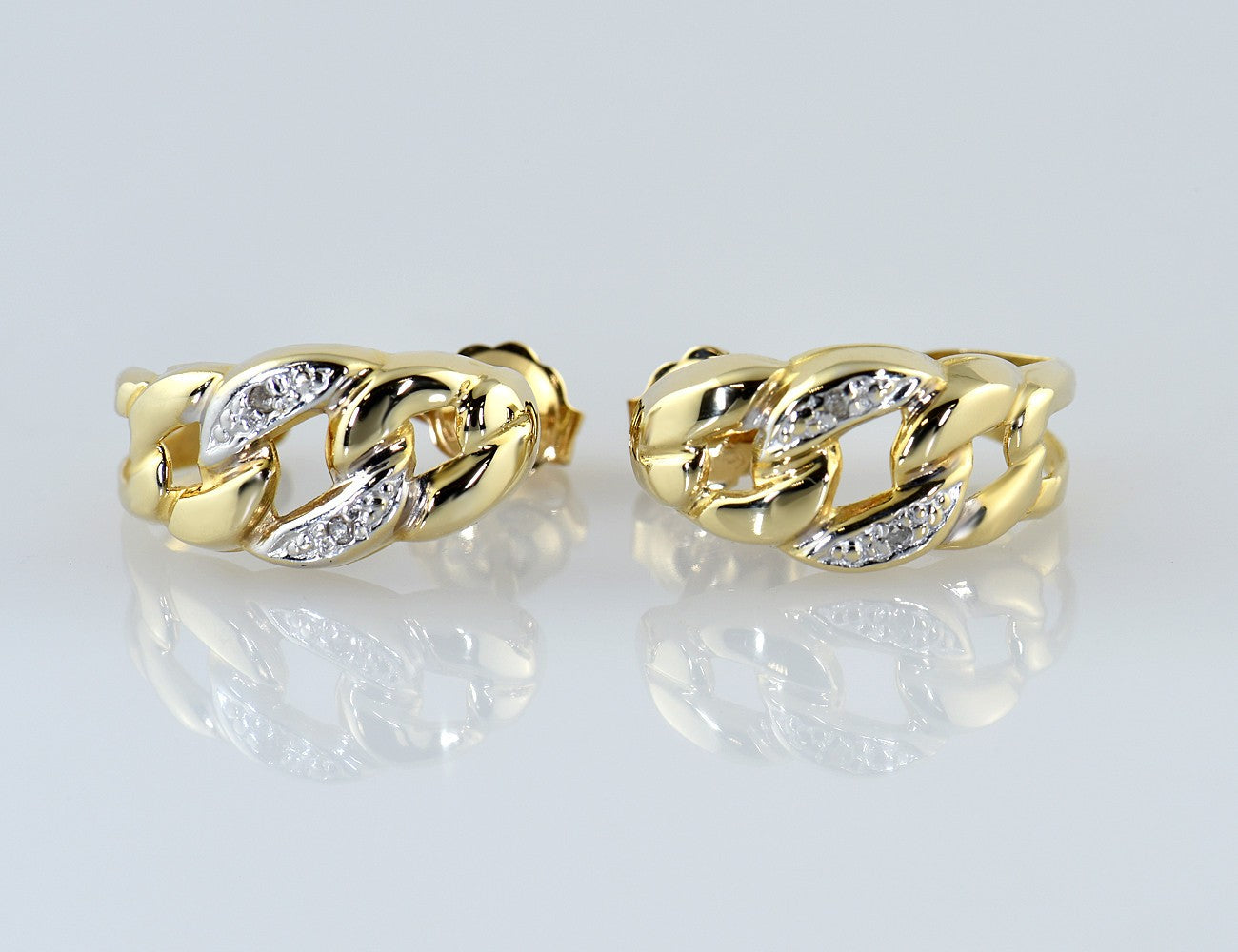 Ohrstecker Diamant 585/000 14 K Gelbgold 4 Diamanten zus. 0,03 ct