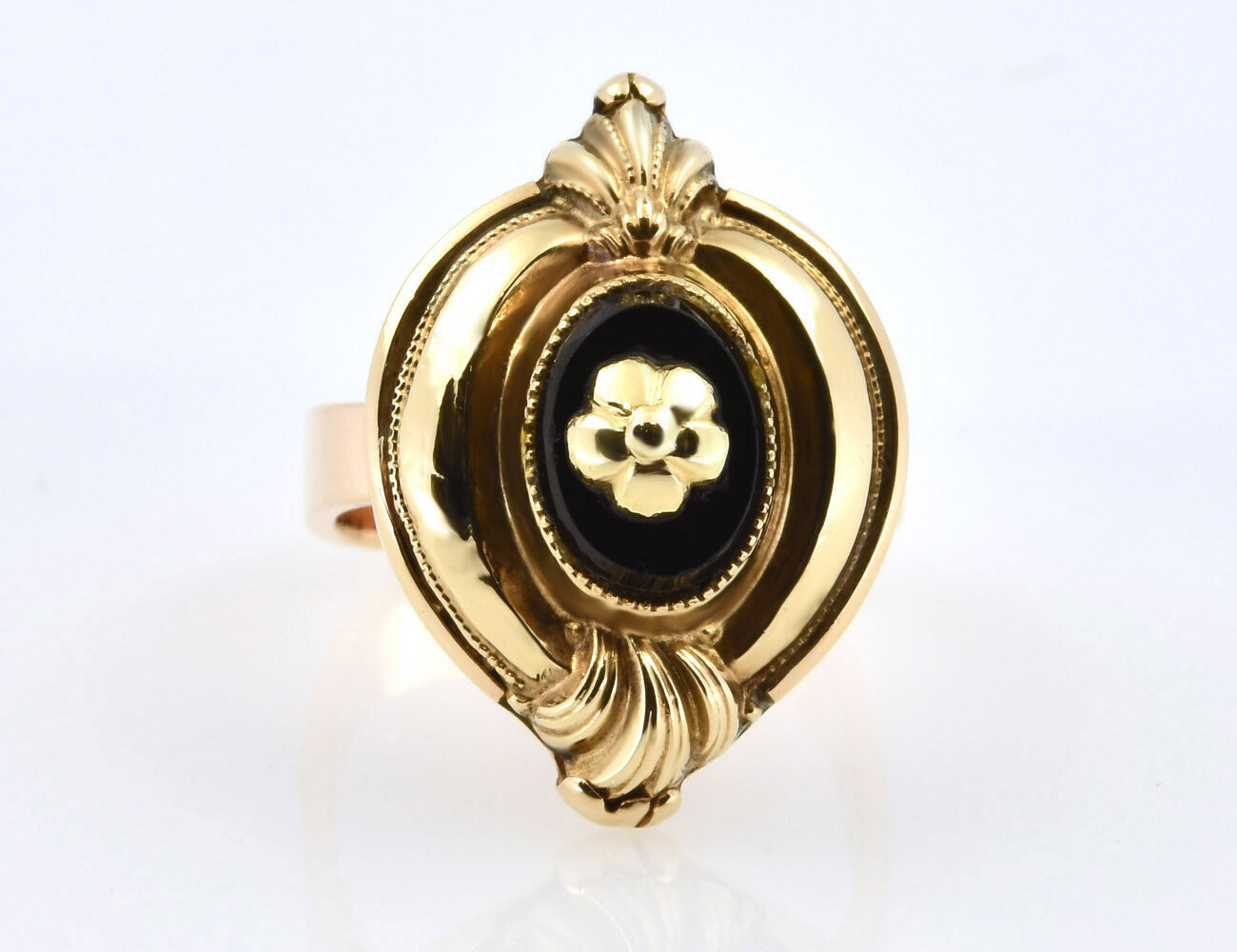 Antiker Onyx Ring 585/000 14 K Gelbgold