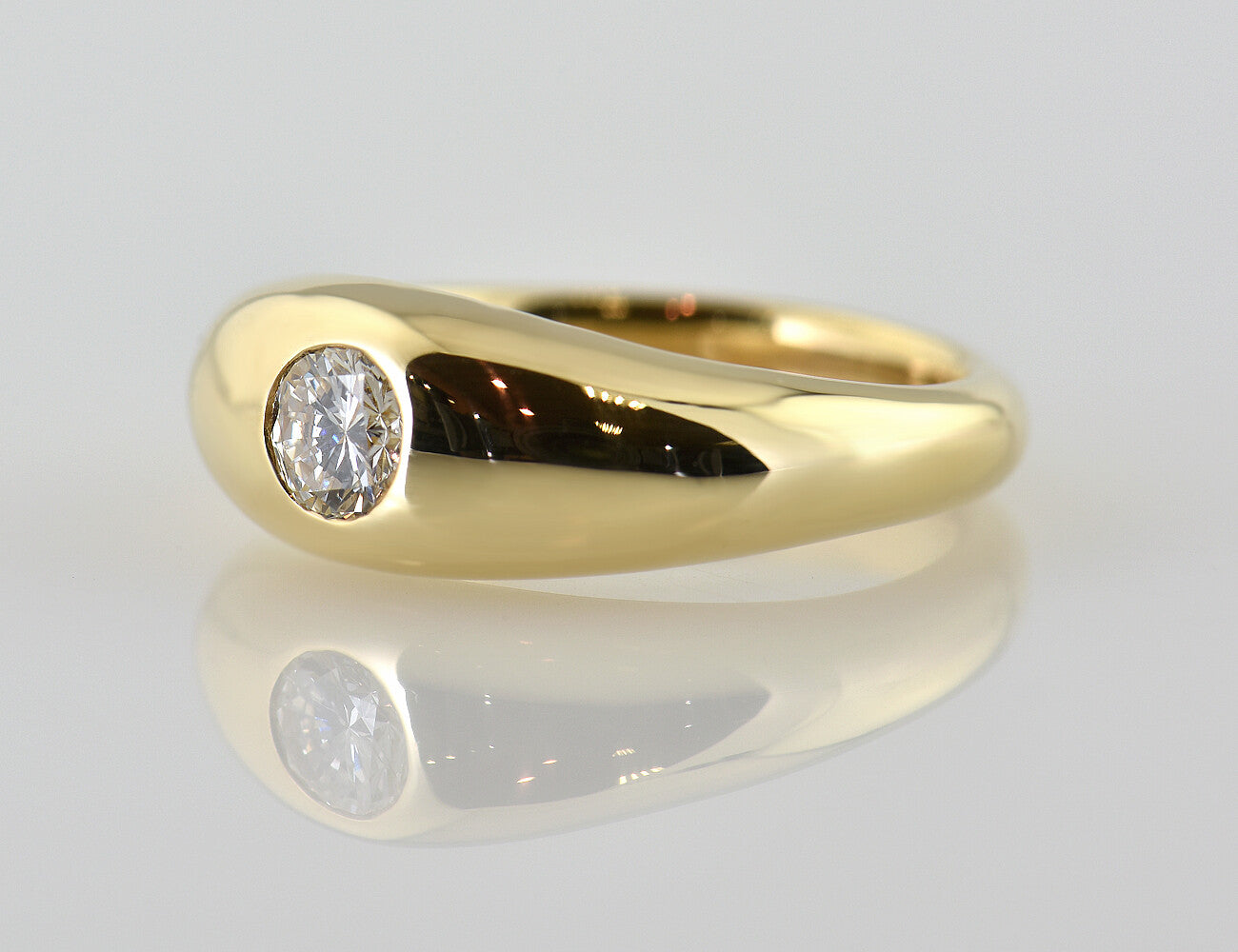 Diamant Solitär Ring 585 14 K Gelbgold Brillant 0,36 ct