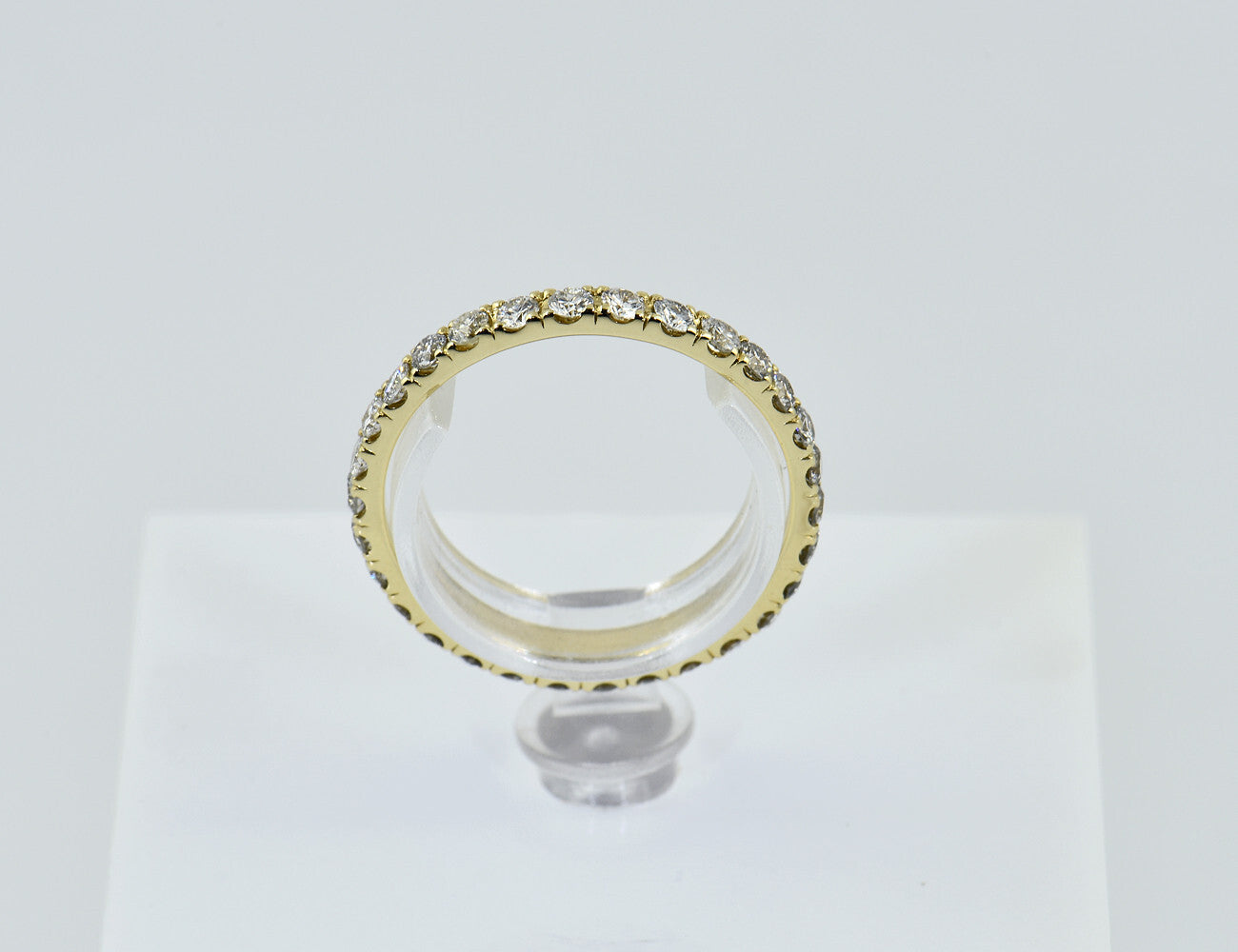 Memoire Diamant Ring 585/000 14 K Gelbgold 30 Brillanten zus. 0,90 ct