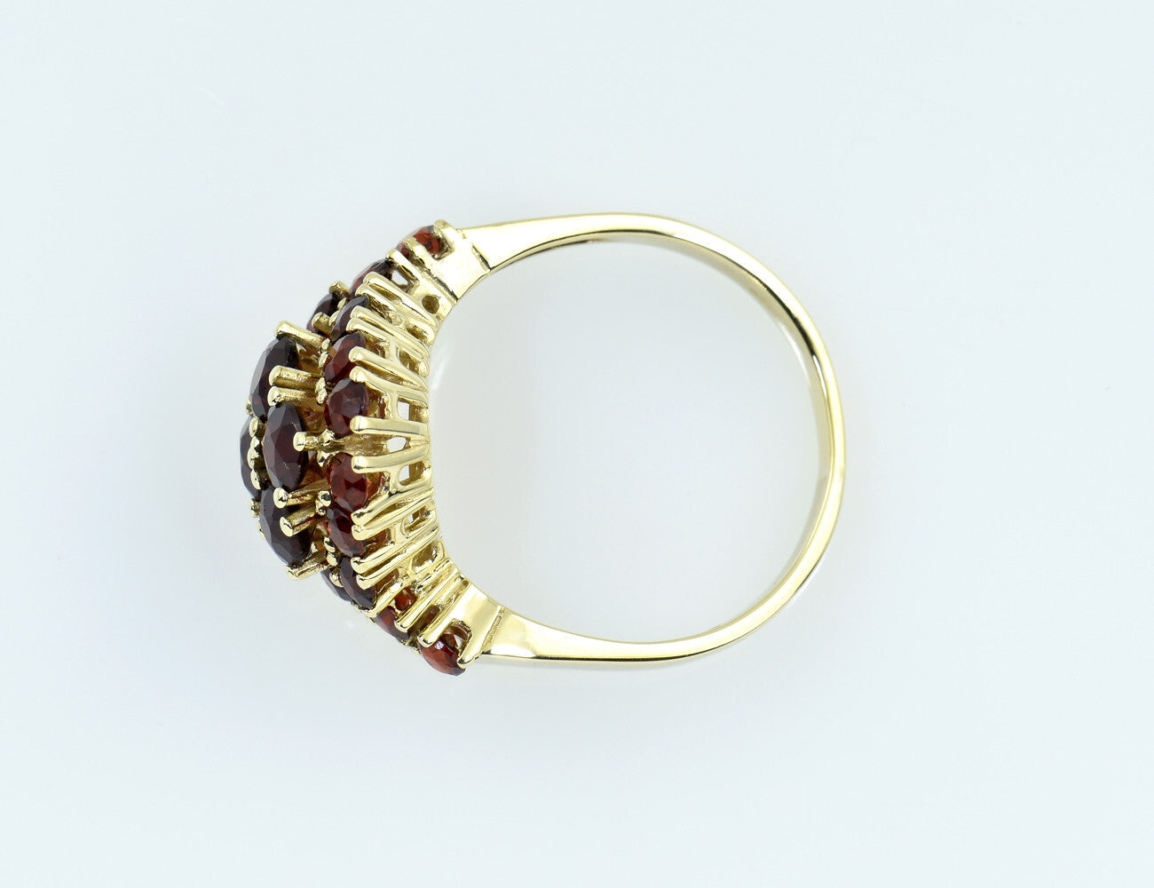 Ring Granat 333/000 8 K Gelbgold