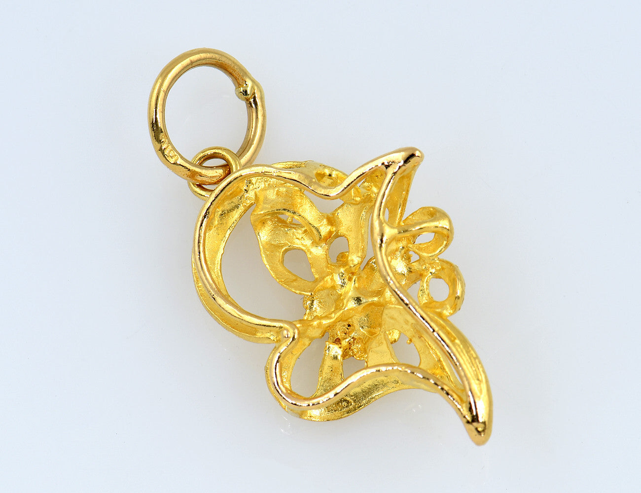 Anhänger Schmetterling-Blume 916/000 22 K Gelbgold
