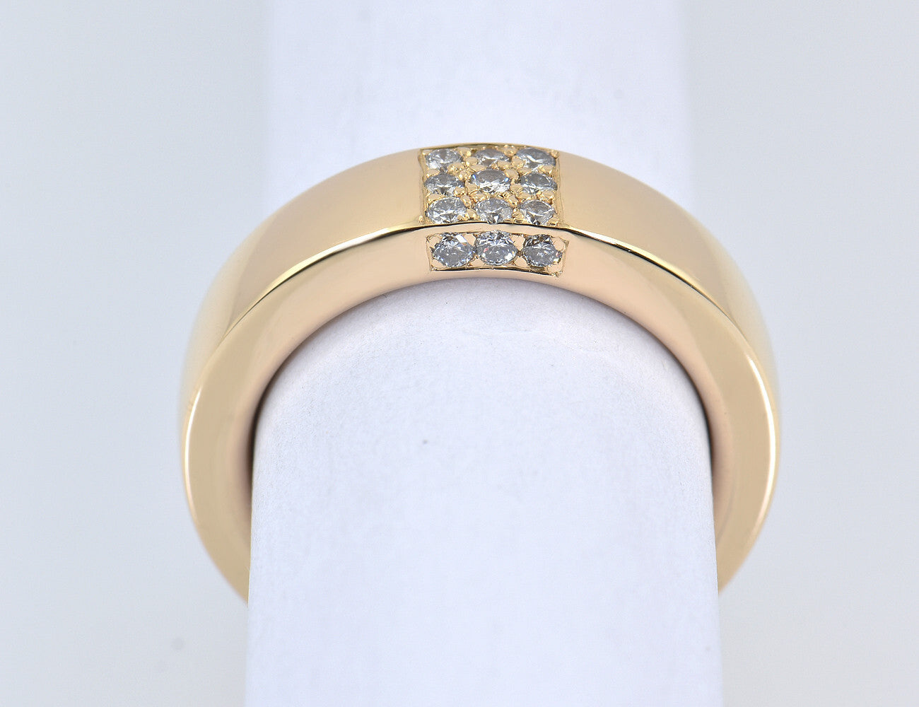 Diamant Ring 585/000 14 K Gelbgold 15 Brillanten zus. 0,15 ct
