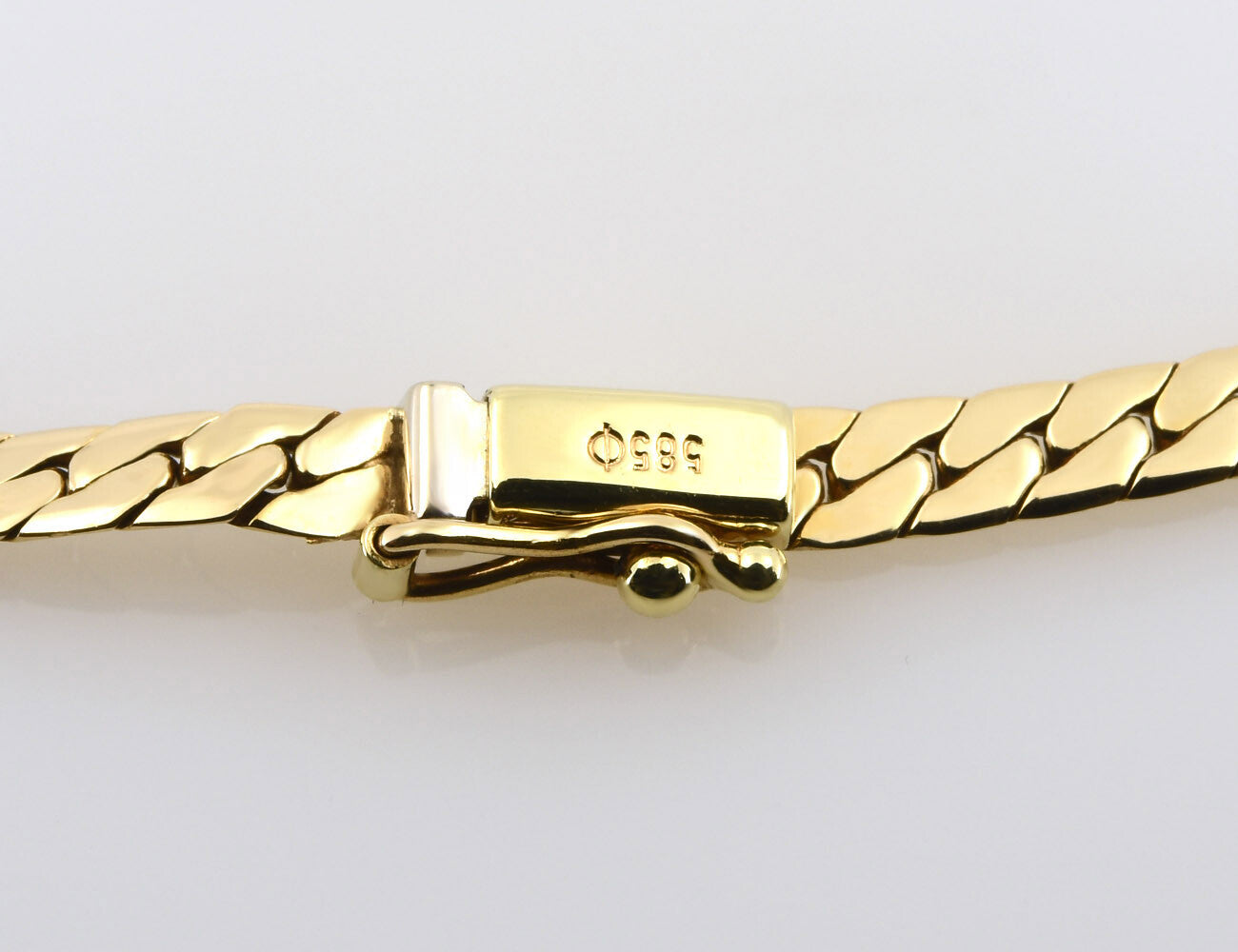 Kette 585/000 14 K Gelbgold Collier 11 Brillanten zus. 0,40 ct, 42 cm lang