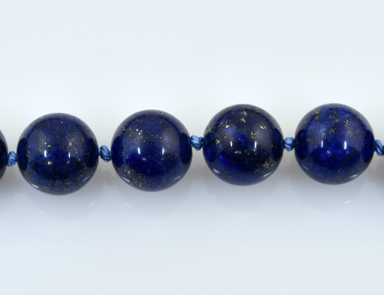 Lapislazul Kette 925/000 Magnetschliesse Gelbgold 49 cm lang