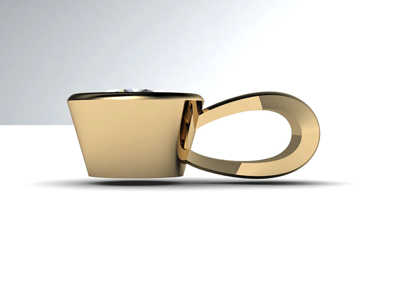 Diamant Solitär Anhänger 585/000 14 K Gelbgold 1 Brillant  0,23 ct