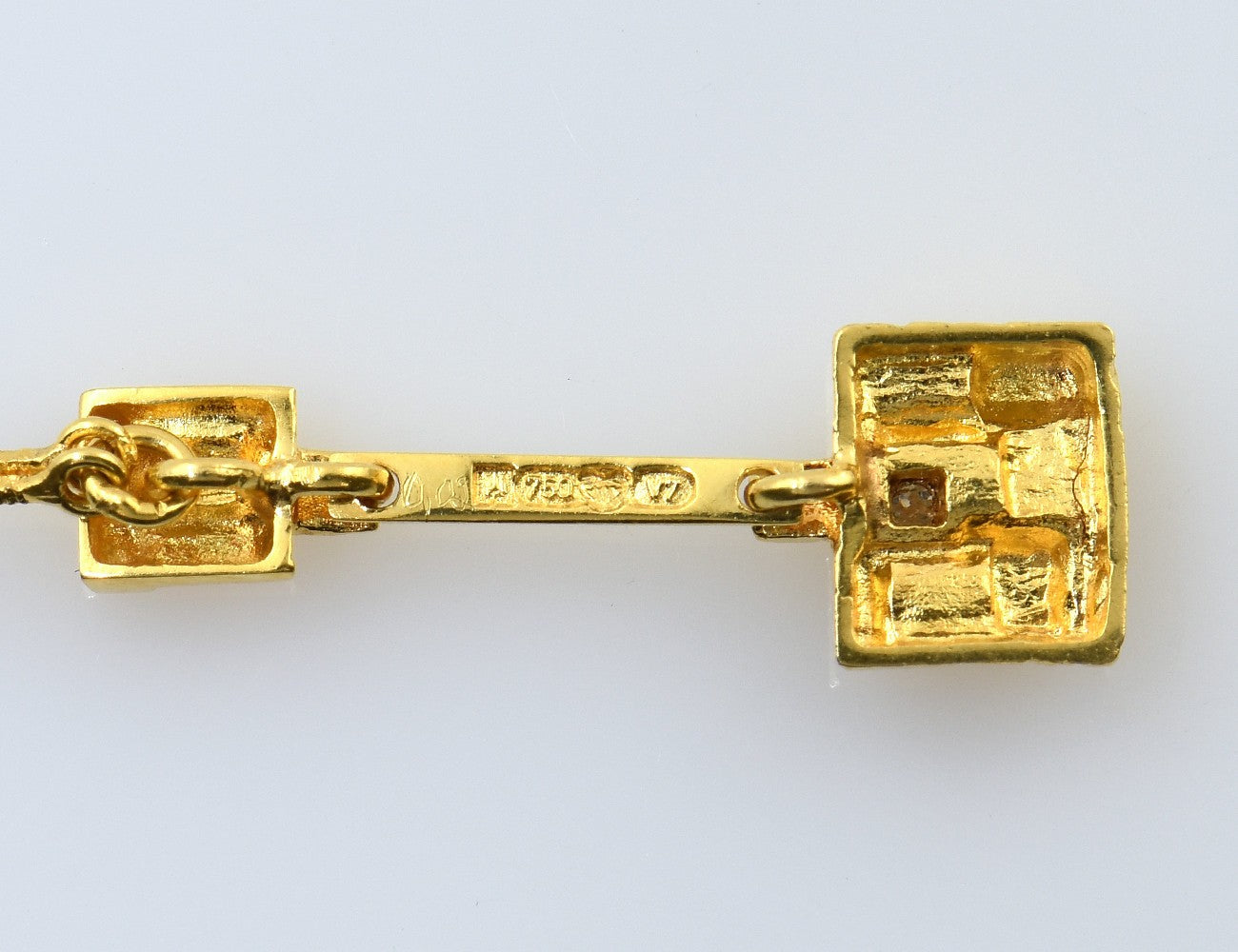 Lapponia Kette mit Anhänger Diamant 750/000 18 K Gelbgold 1 Brillant 0,02 ct