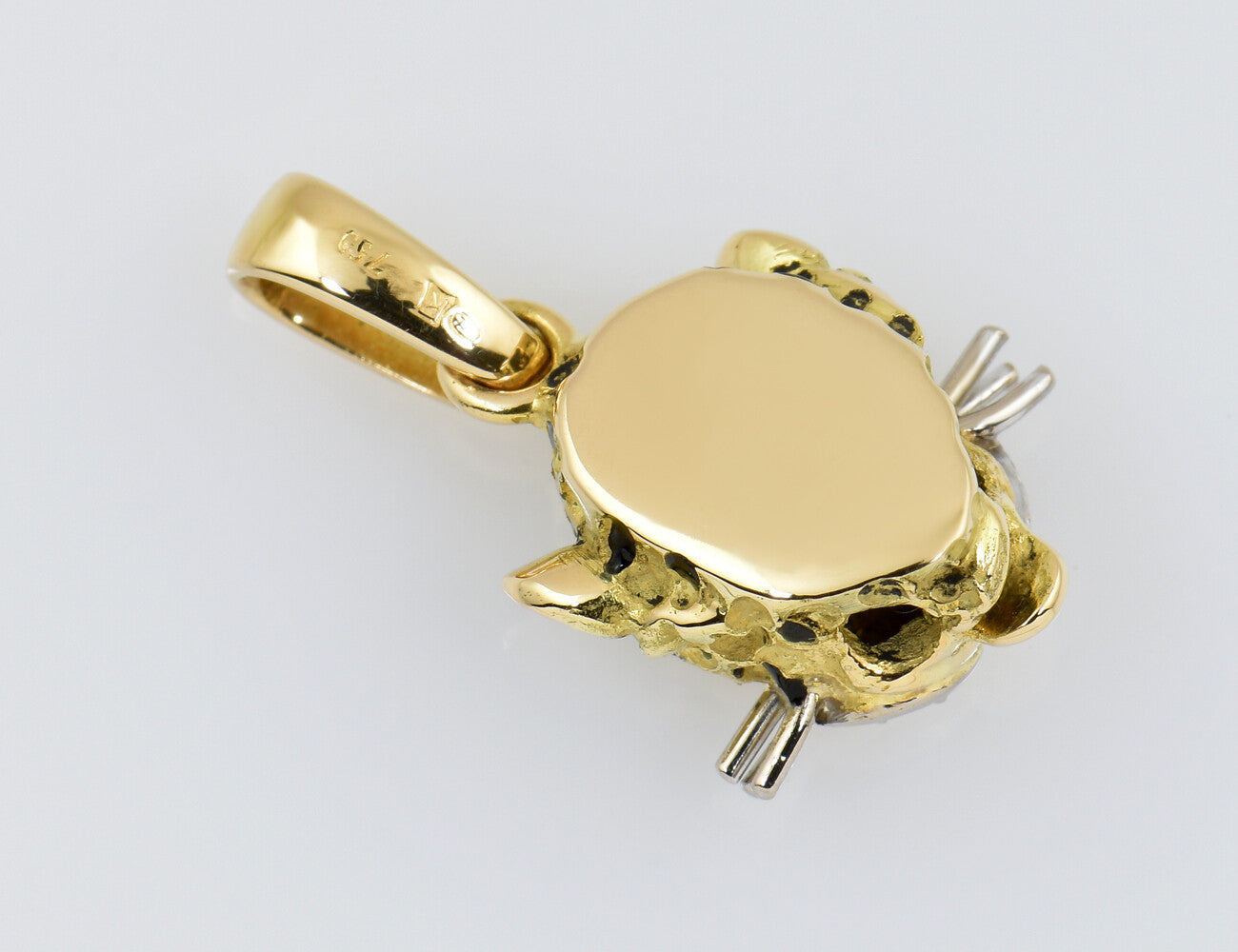 Anhänger Panter 750/000 18 K Gelbgold 2 Diamanten zus. 0,02 ct, Rubin