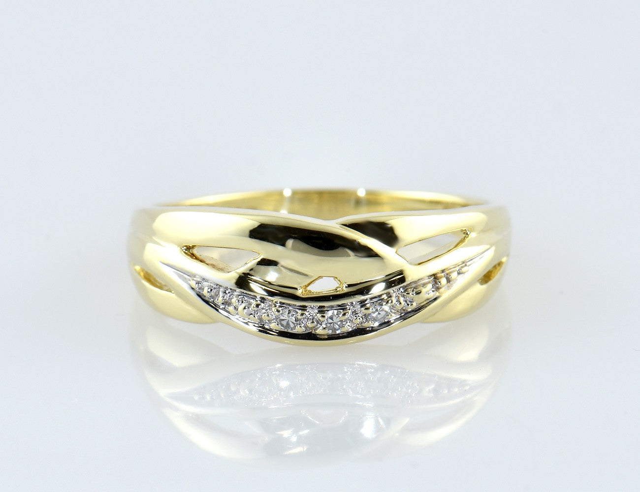 Diamant Ring 585/000 14 K Gelbgold 3 Diamanten