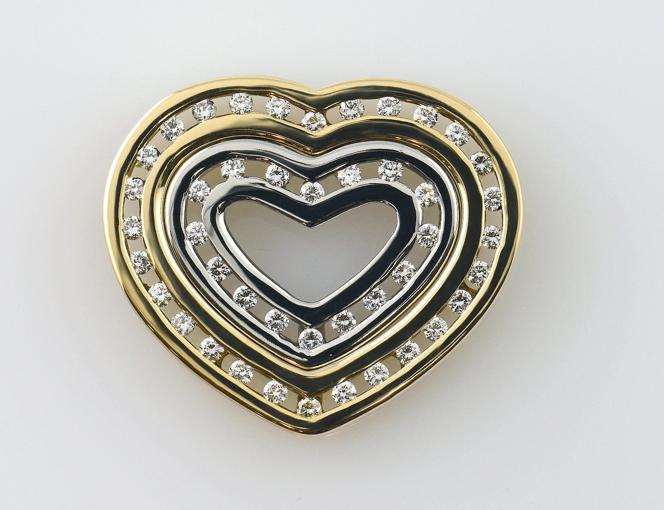 Anhänger Diamant 585 14 K Gelbgold/Weißgold 43 Brillanten zus. 0,50 ct