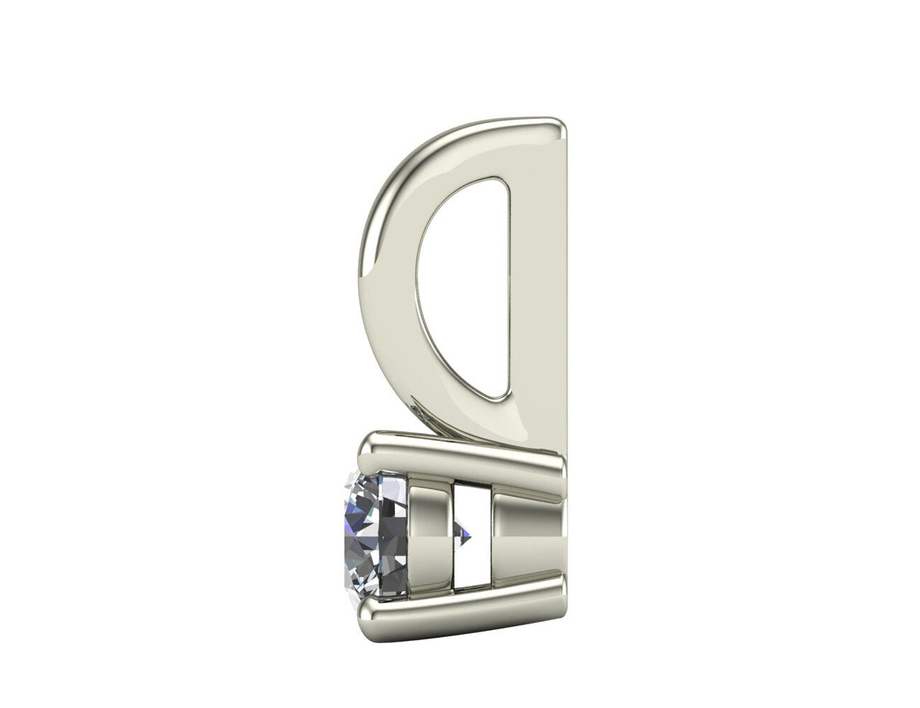 Diamant Solitär Anhänger 585/000 14 K Weißgold 1 Brillant  0,19 ct