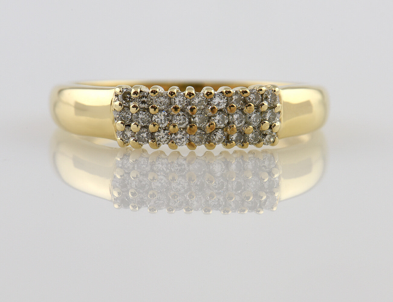 Diamant Ring 585 14 K Gelbgold 25 Diamanten zus. 0,30 ct