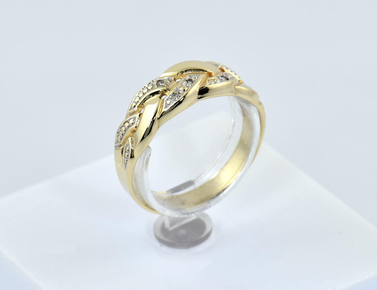 Diamant Ring 585/000 14 K Gelbgold 4 Diamanten