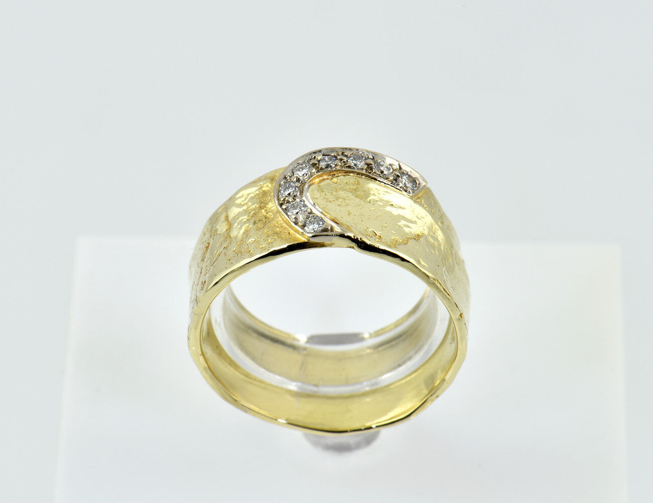Diamant Ring 585/000 14 K Gelbgold 8 Brillanten zus. 0,10 ct