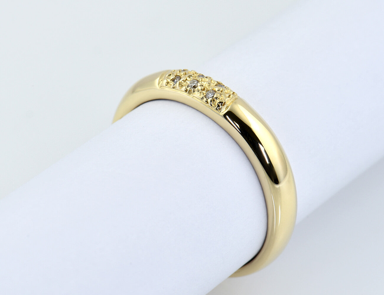 Diamant Ring 585/000 14 K Gelbgold 6 Diamanten zus. 0,06 ct