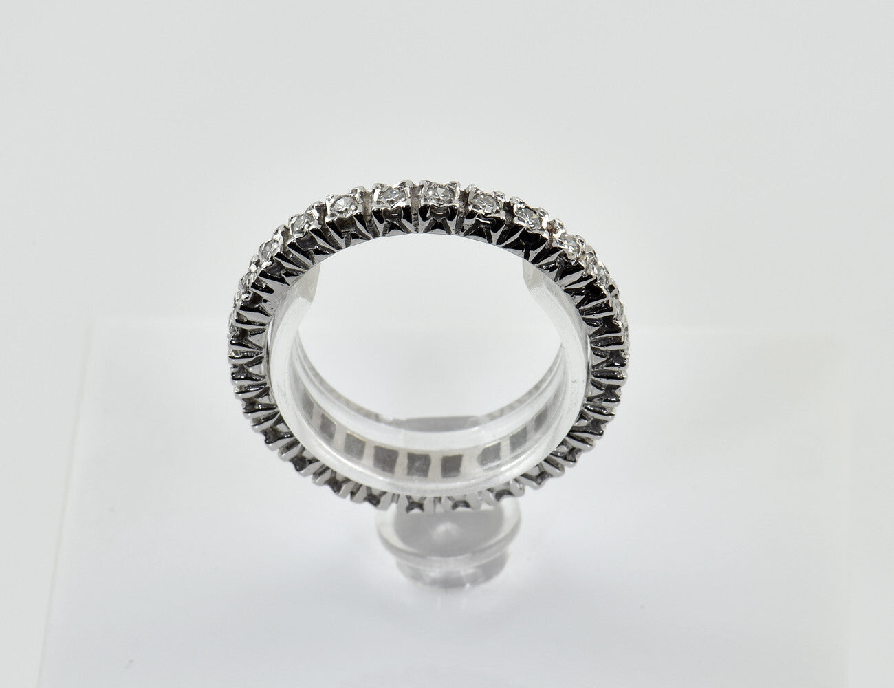 Memoire Diamant Ring 585/000 14 K Weißgold 26 Brillanten zus. 0,75 ct