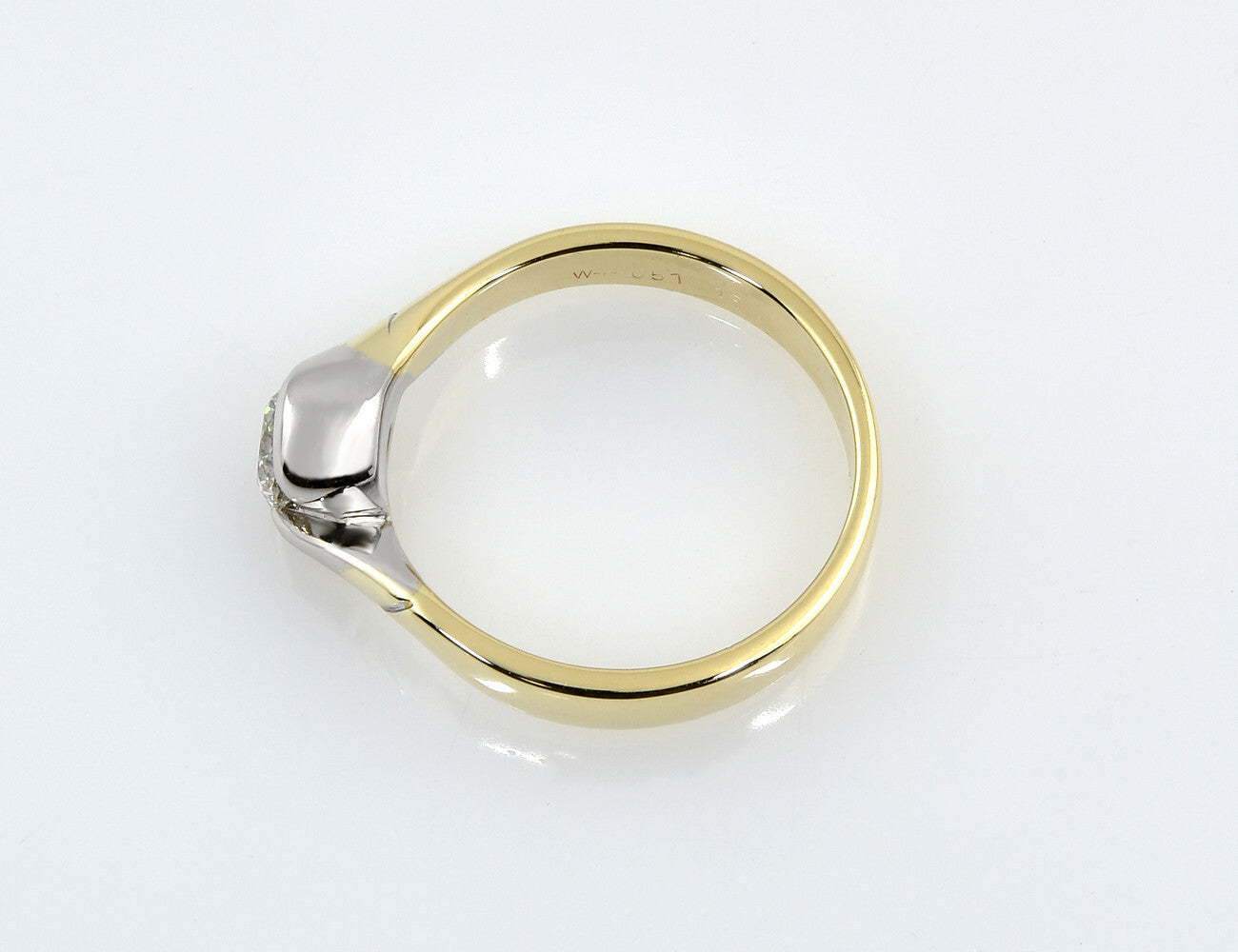 Diamant Solitär Ring 585/000 14 K Gelbgold Brillant 0,51 ct
