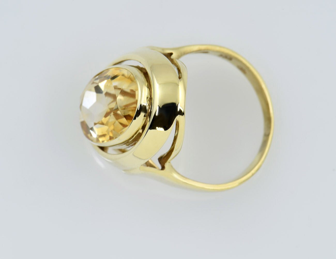 Ring Citrin 333/000 8 K Gelbgold