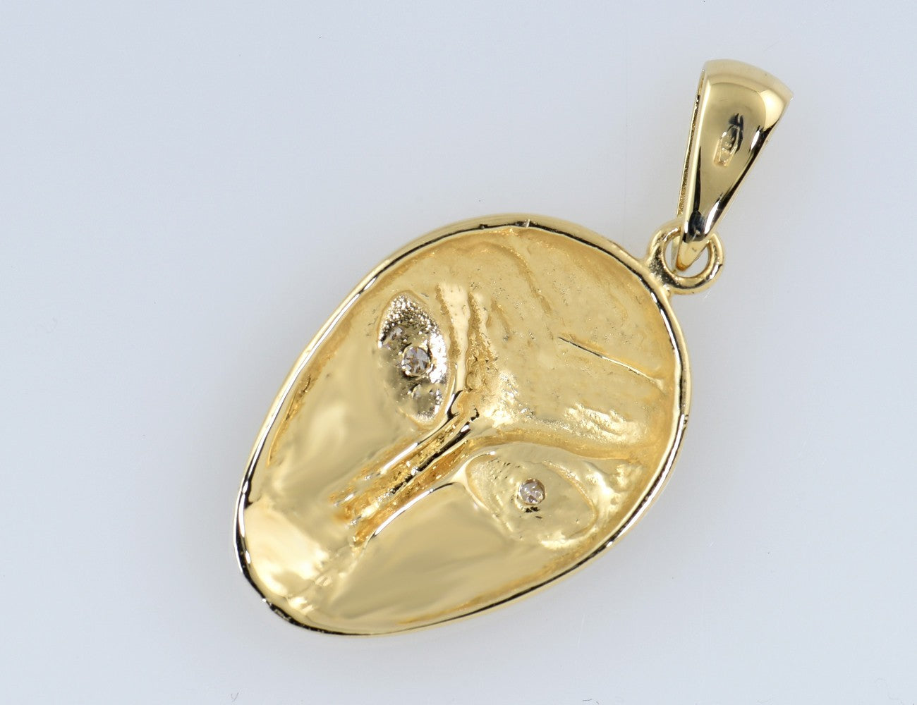 Anhänger Maske Diamant  585/000 14 K Gelbgold 2 Diamanten zus. 0,01 ct