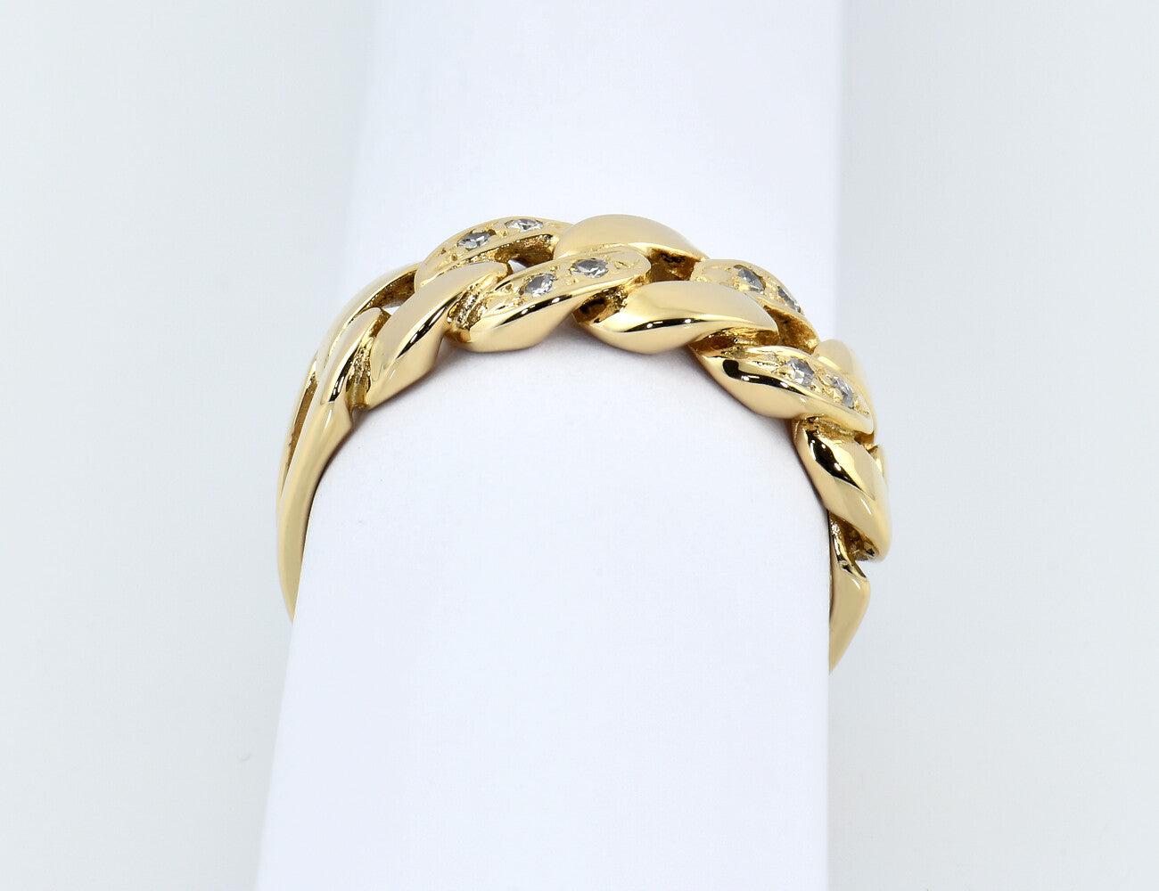Diamantring 585/000 14 K Gelbgold 8 Diamanten zus. 0,08 ct