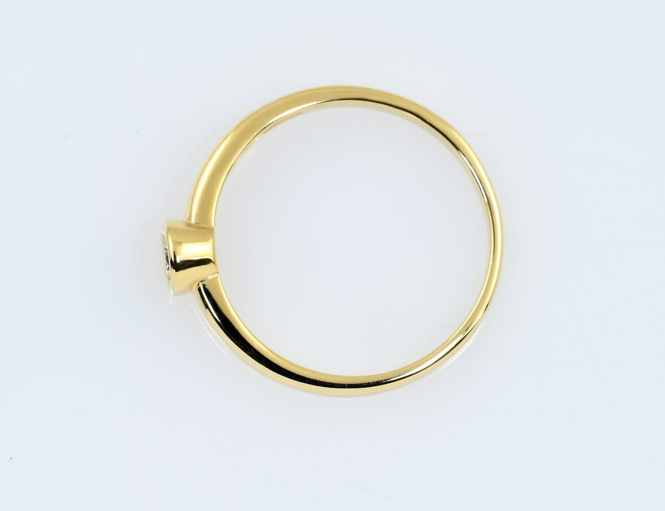 Diamant Solitär Ring 585 Gelb Gold 14 K Brillant 0,08 ct