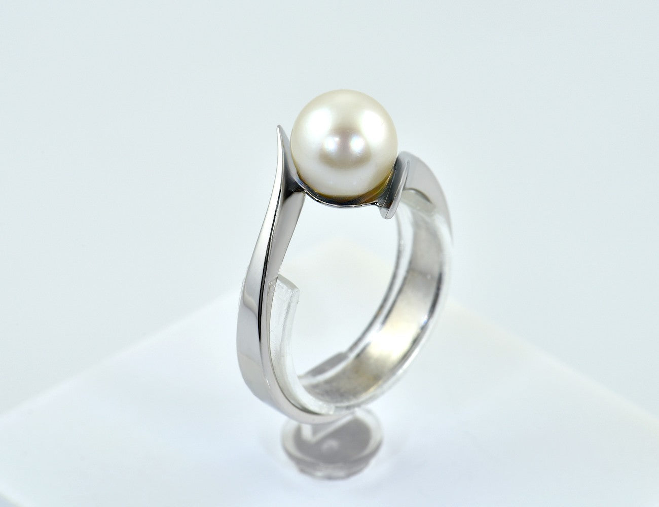 Ring Akoyaperle 585/000 14 K Weißgold