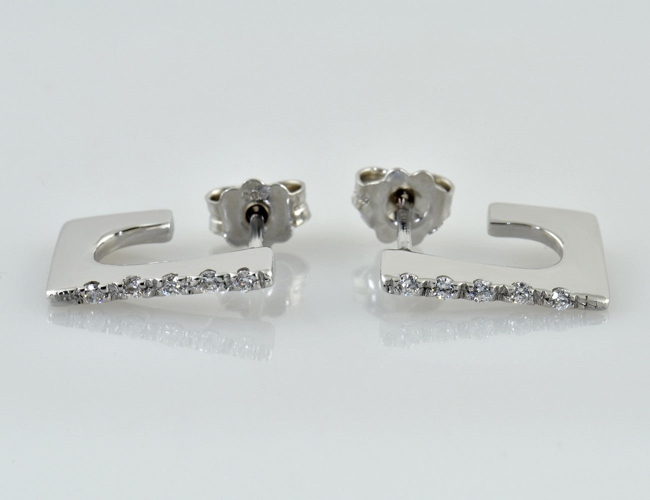 Ohrstecker 585/000 14 K Weißgold Zirkonia