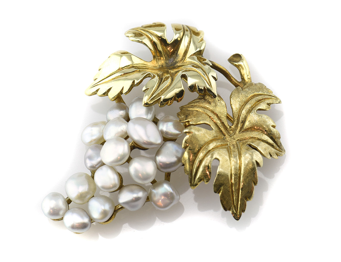 Brosche Perle 585 14 K Gelbgold