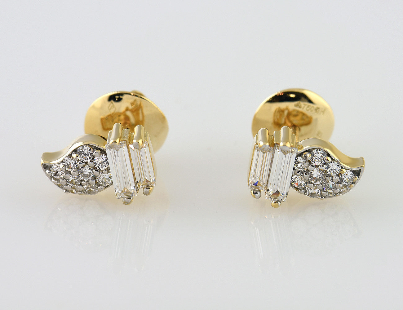 Ohrstecker Zirkonia 750/000 18 K Gelbgold