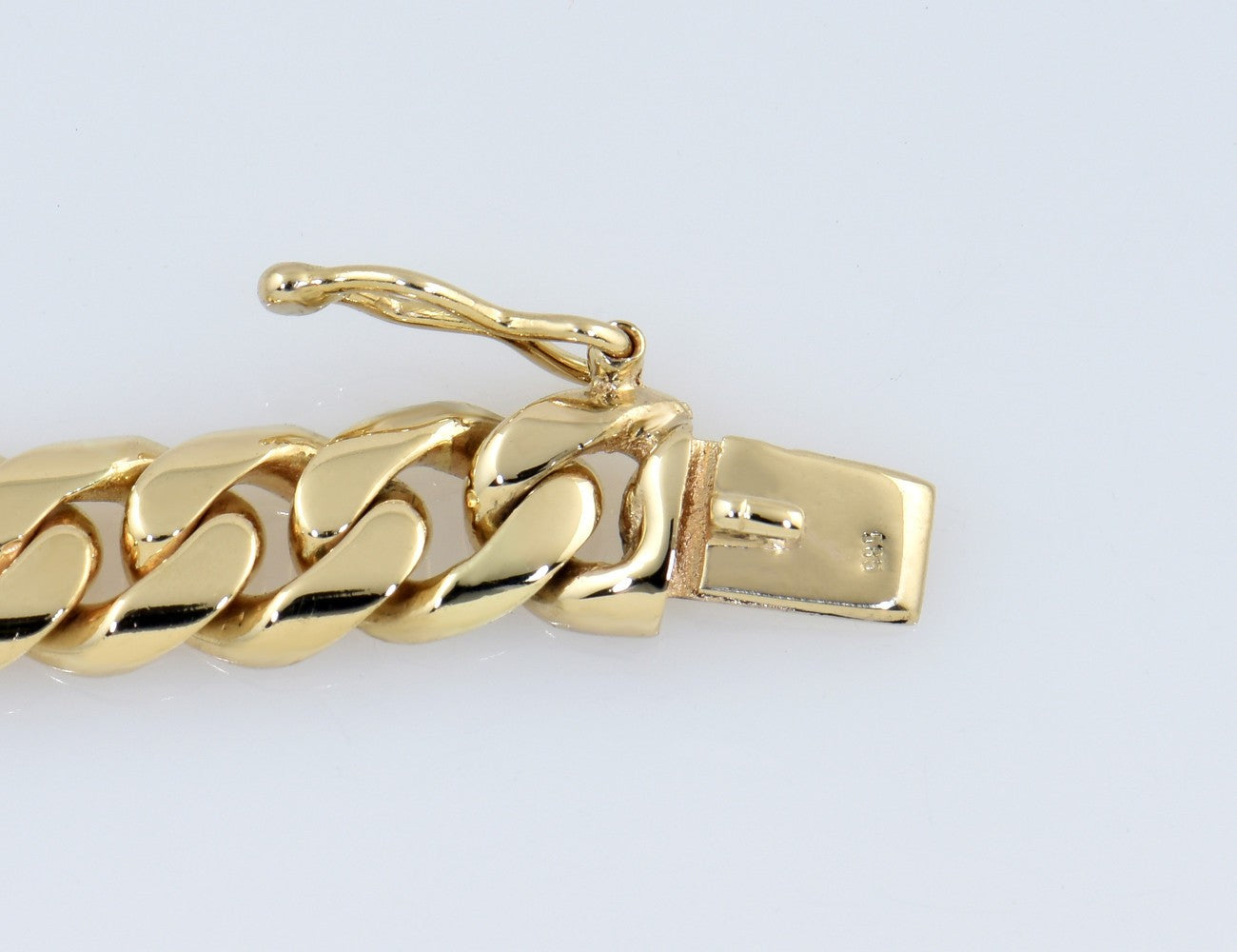 Flachpanzer Armband 585/000 14 K Gelbgold 20 Diamanten zus. 0,10 ct 19 cm