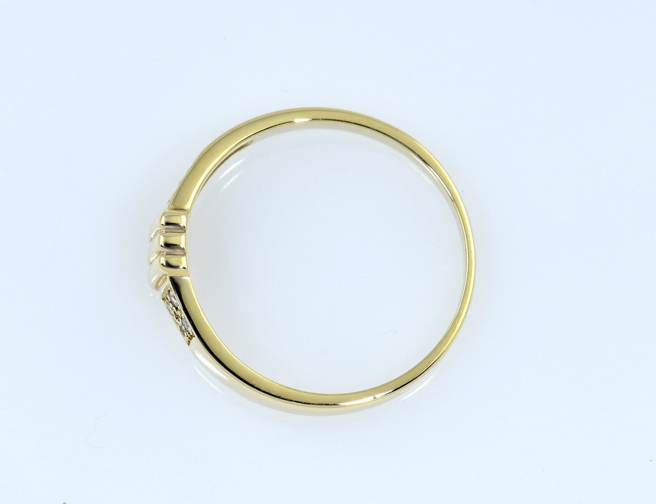 Diamant Ring 585/000 14 K Gelbgold 8 Diamant 0,08 ct