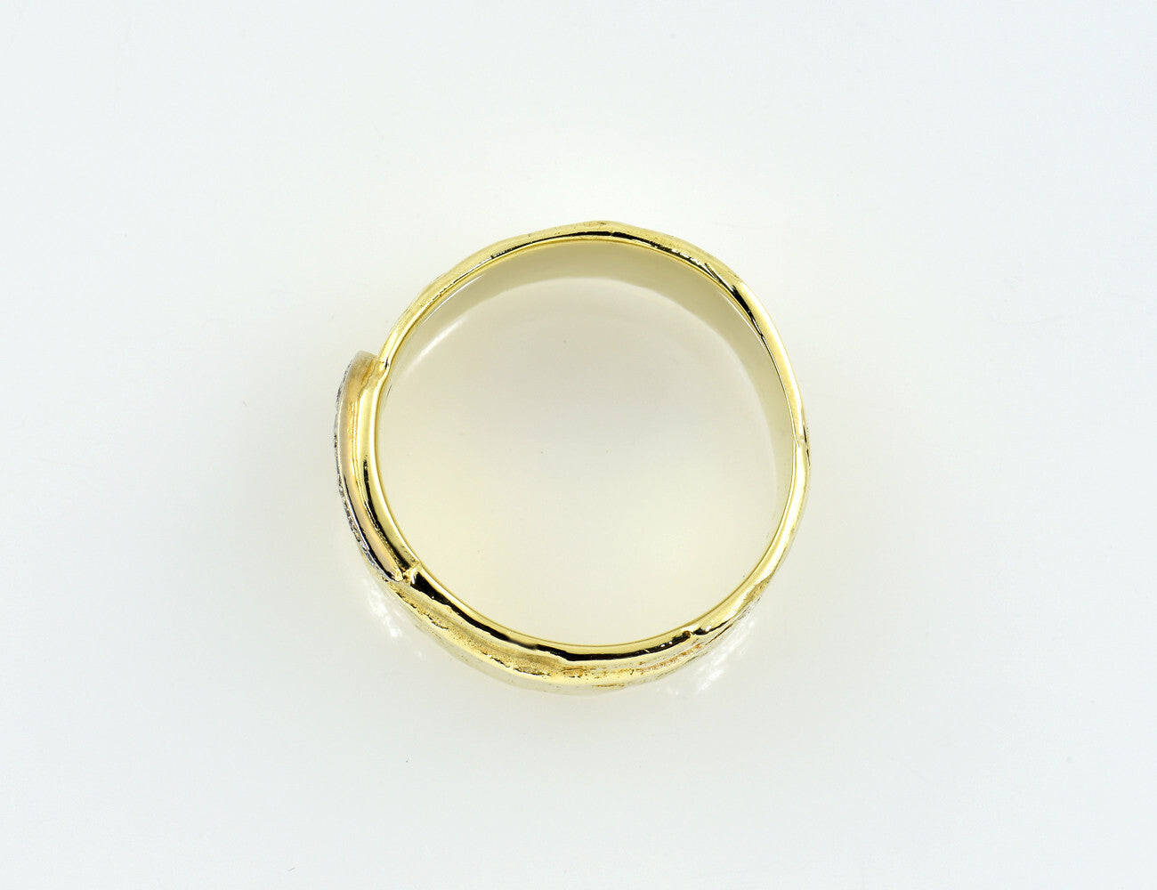 Diamond ring 585/000 14 K yellow gold 8 diamonds total 0.10 ct