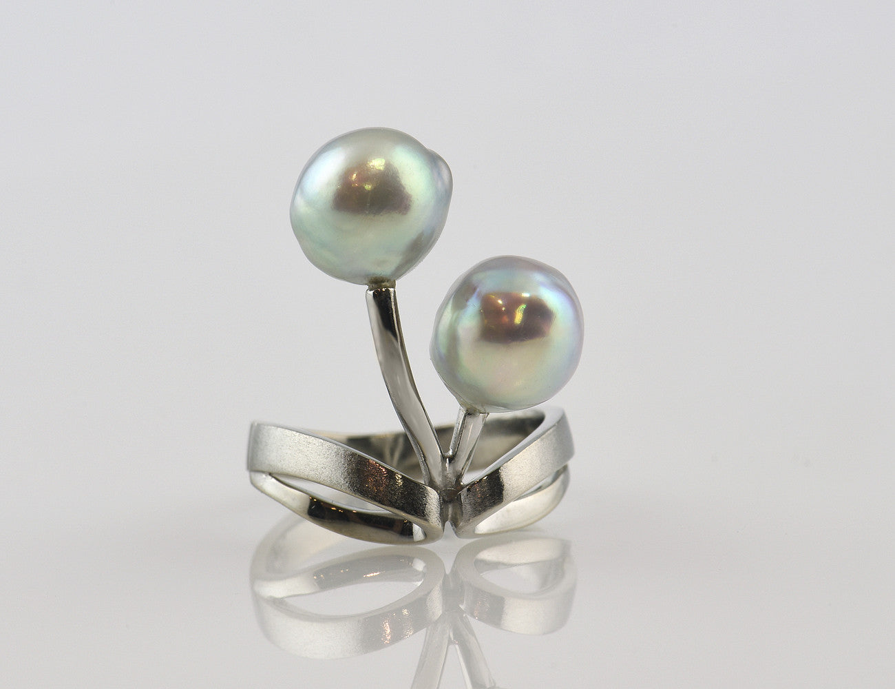 Ring Zuchtperle 750 18 K Weißgold
