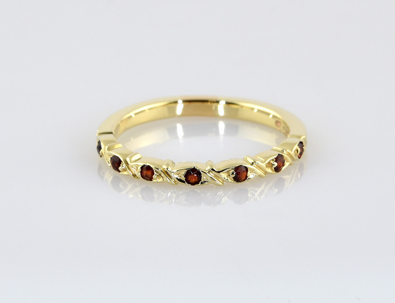 Ring Granat 585/000 14 K Gelbgold