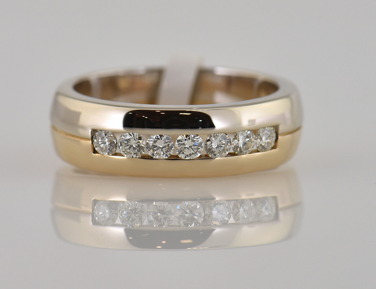 Diamant Ring 585/000 14 K Gelbgold 7 Brillanten zus. 0,50 ct